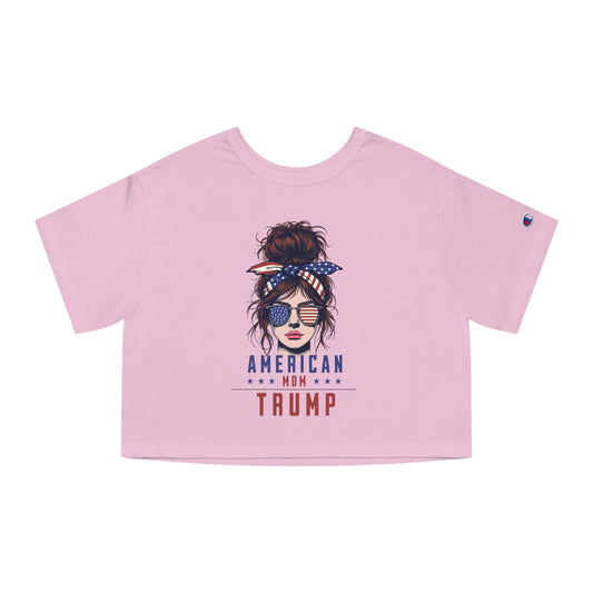 Champion Women's 'American MOM' Cropped T-Shirt